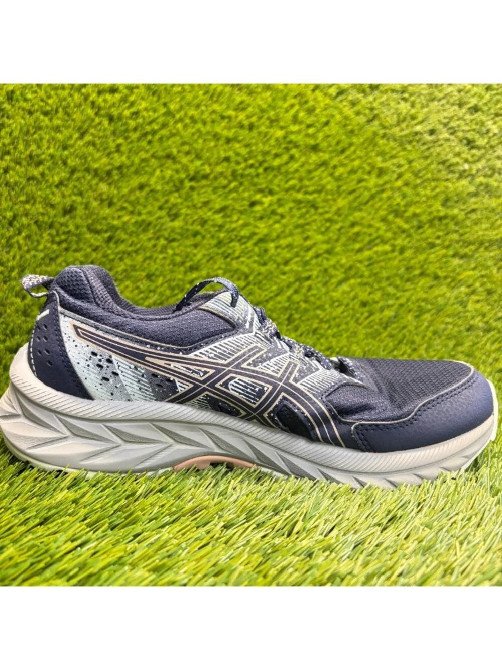 Asics Gel-Venture 9 Womens Size 7.5 Navy Gray Athletic Running Shoes Sneakers